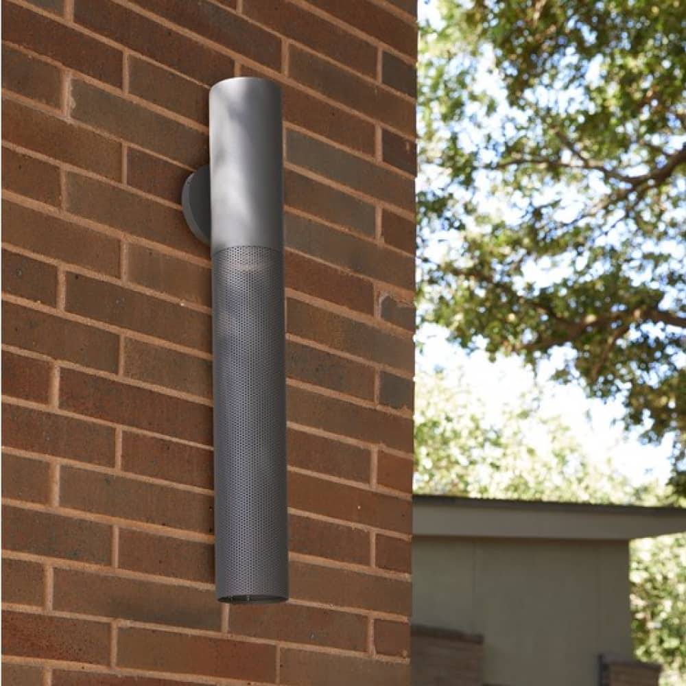 Heritage Punch Large Outdoor Wall Sconce – Gray — view 2