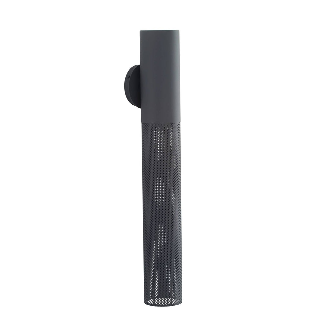 Heritage Punch Large Outdoor Wall Sconce – Gray — view 3