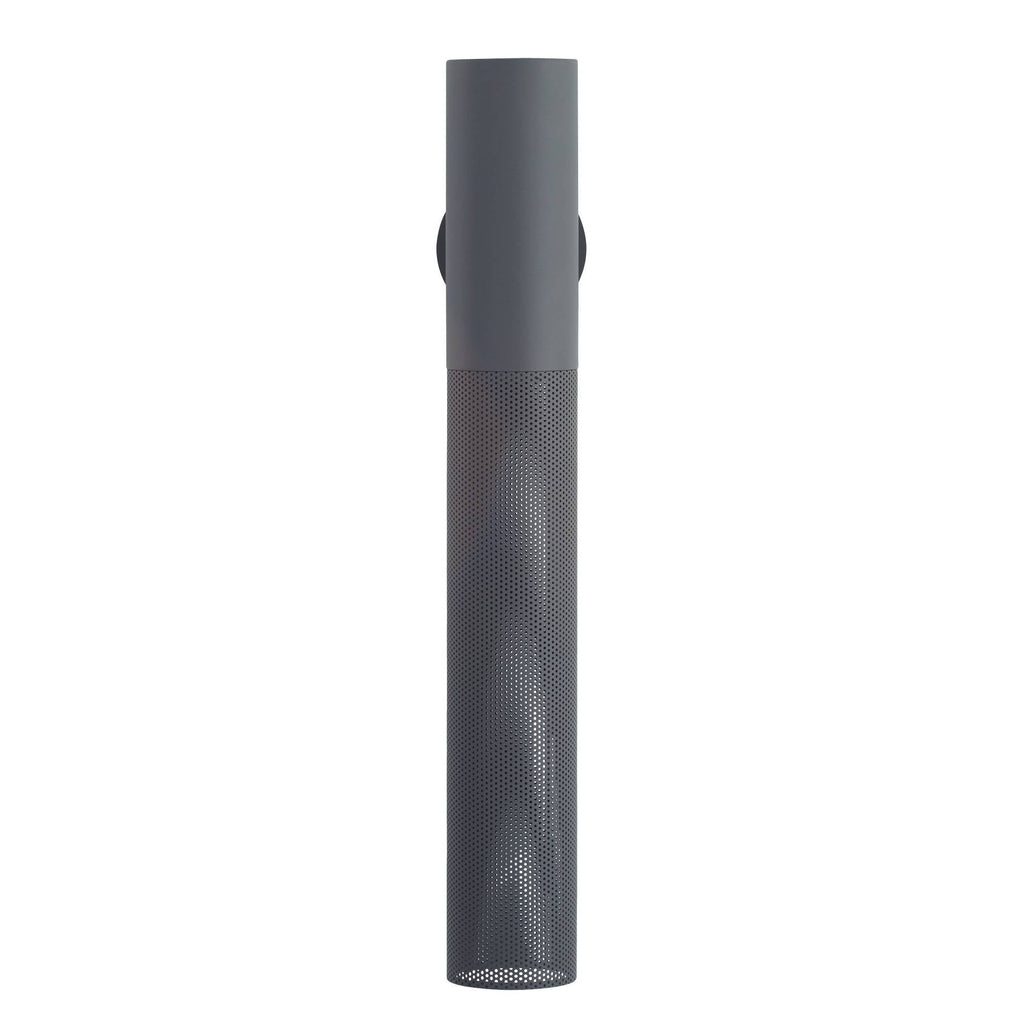 Heritage Punch Large Outdoor Wall Sconce – Gray — view 4