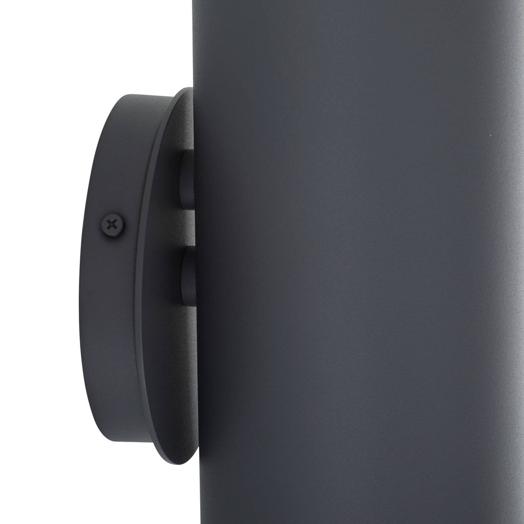 Heritage Punch Large Outdoor Wall Sconce – Gray — view 5