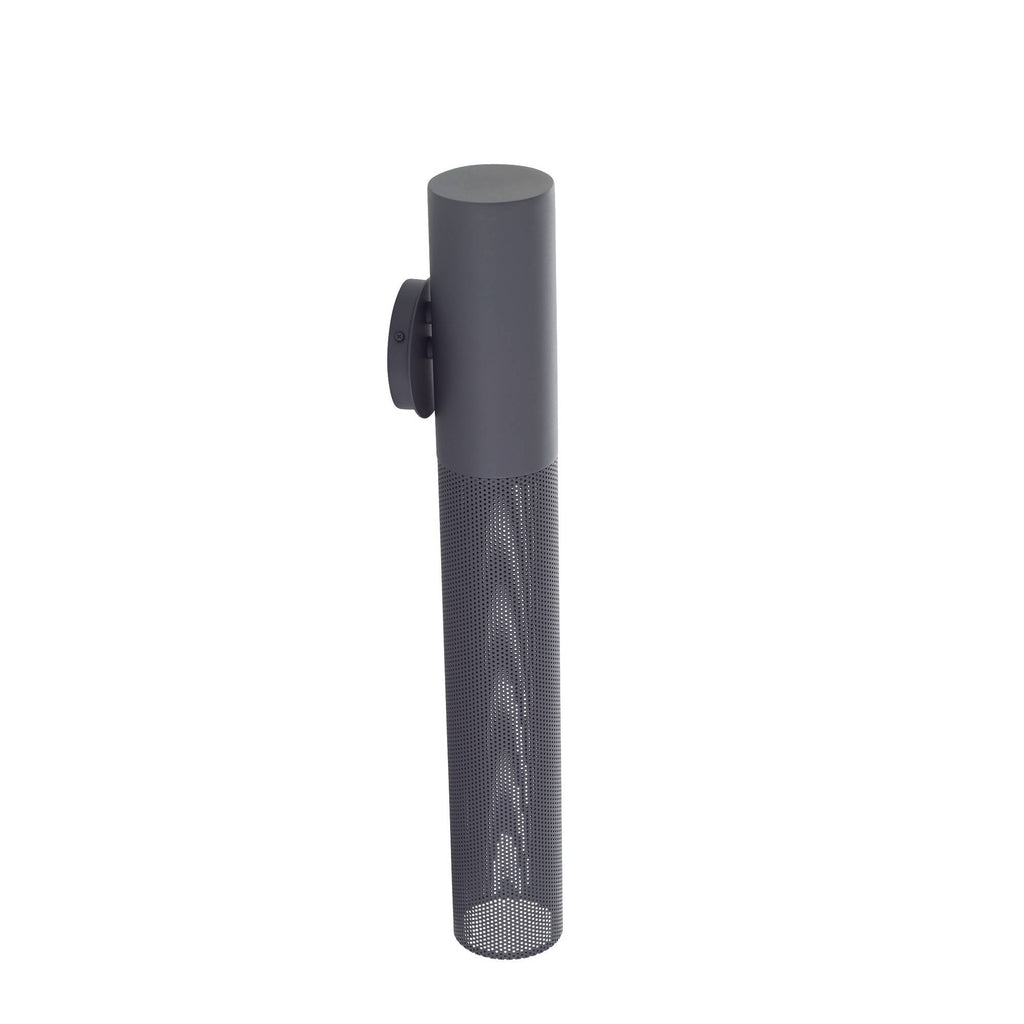 Heritage Punch Large Outdoor Wall Sconce – Gray — view 9