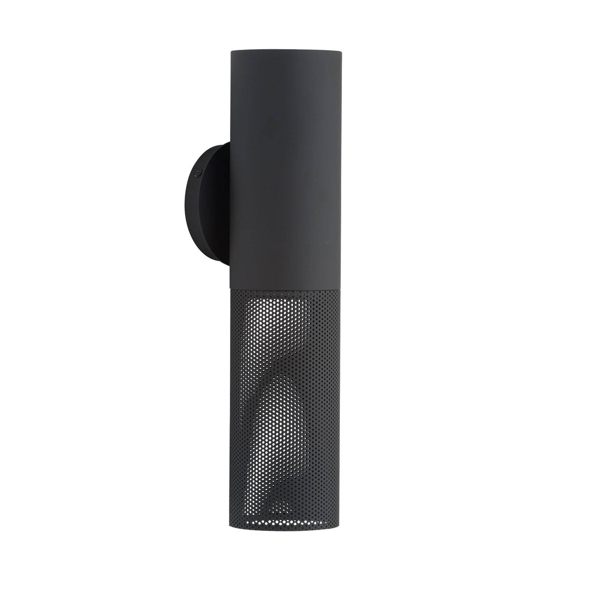 Heritage Punch Small Outdoor Wall Sconce – Black — view 2