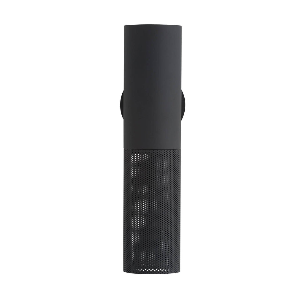 Heritage Punch Small Outdoor Wall Sconce – Black — view 4