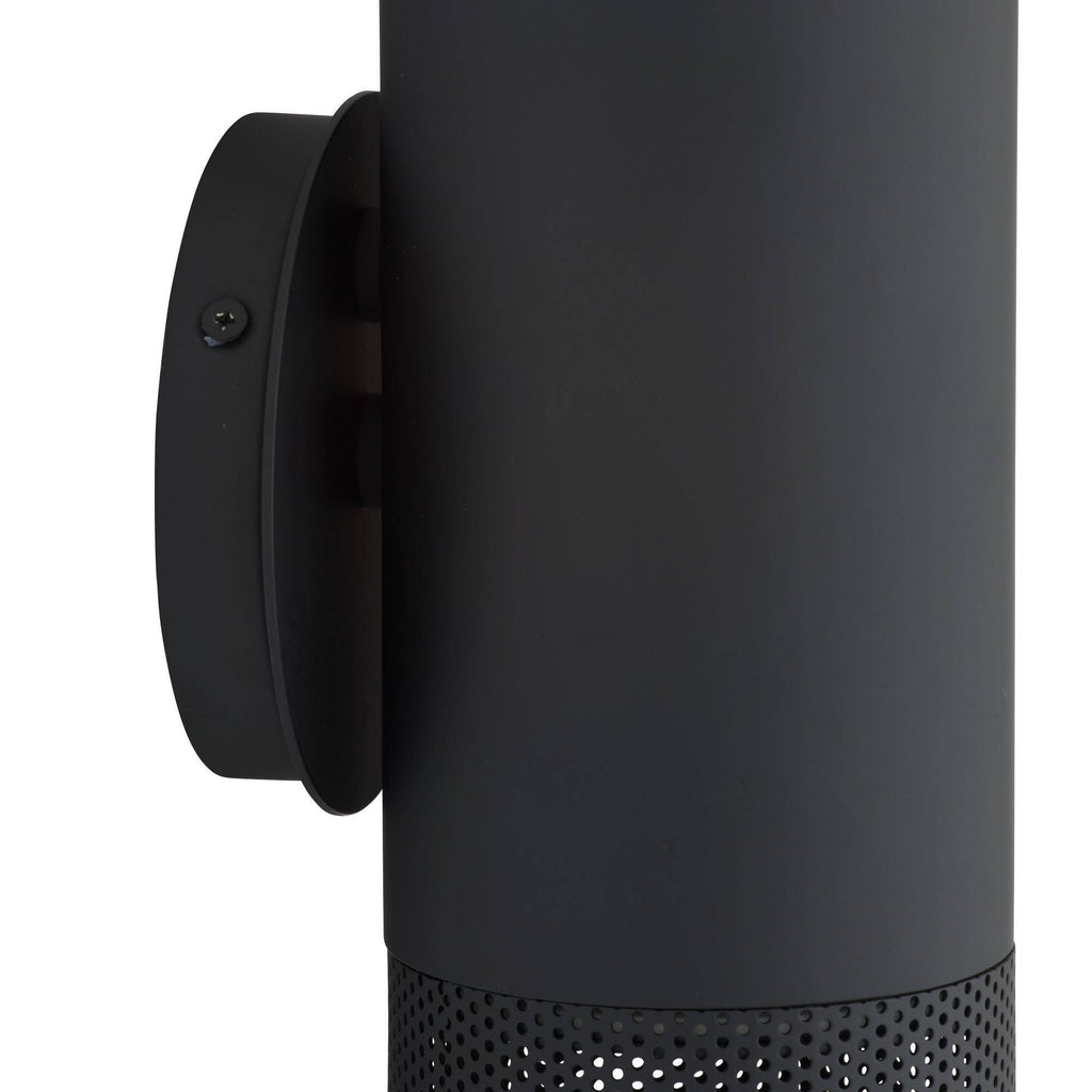 Heritage Punch Small Outdoor Wall Sconce – Black — view 7