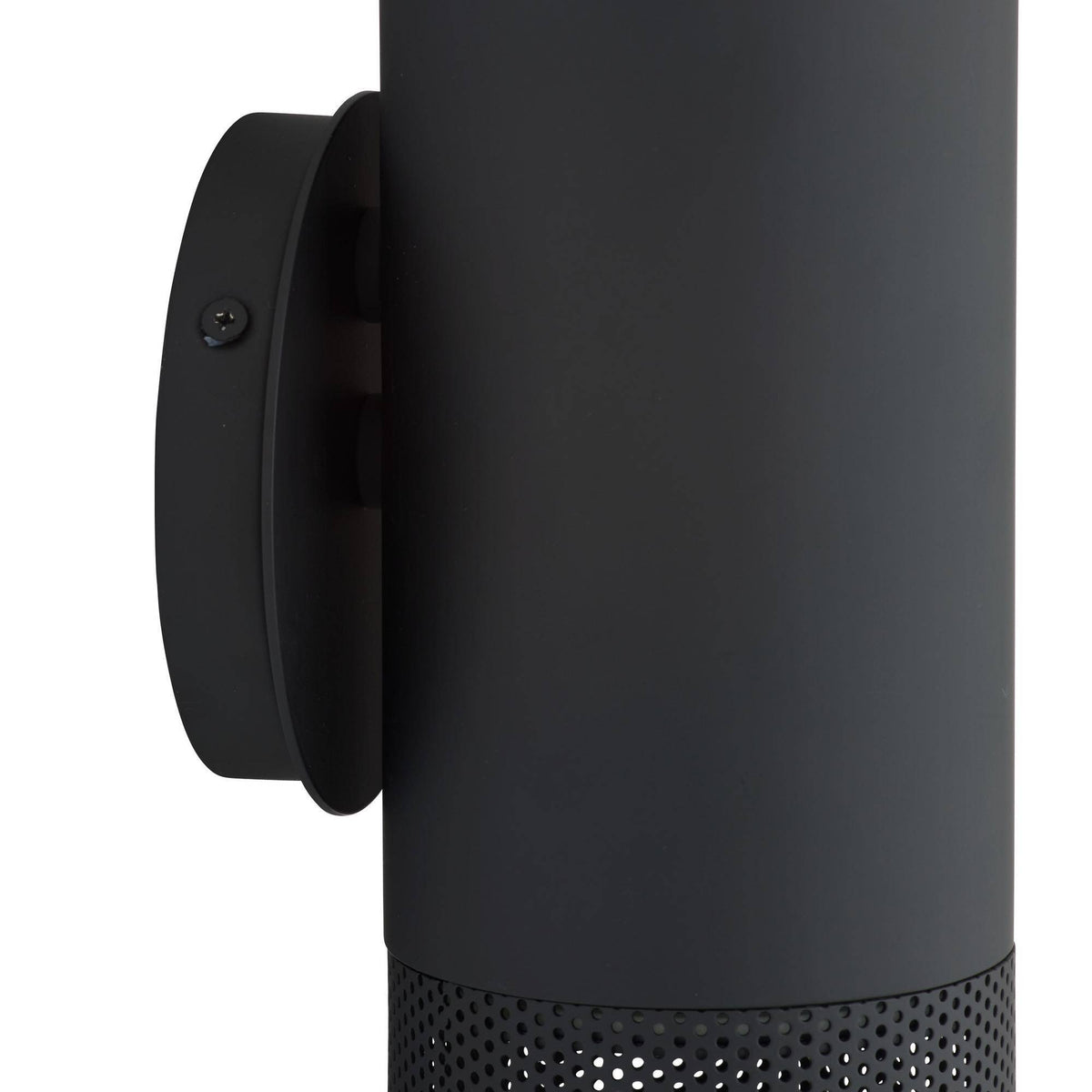 Heritage Punch Small Outdoor Wall Sconce – Black — view 7
