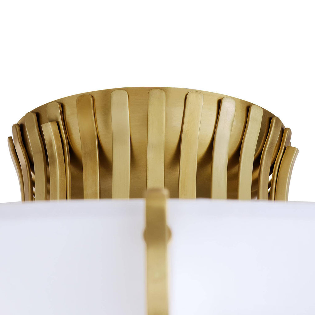 Heritage Chambers Flush Mount – Antique Brass, Steel — view 11