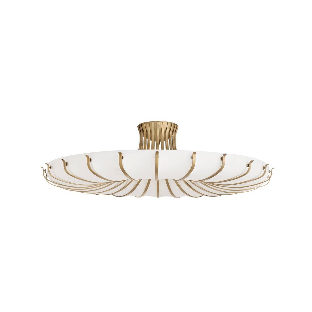Heritage Chambers Flush Mount – Antique Brass, Steel — view 3