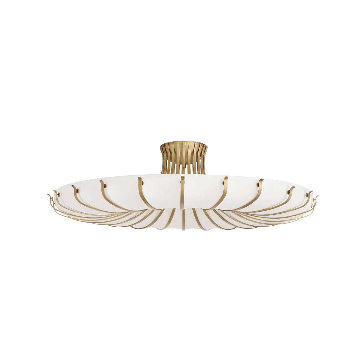 Heritage Chambers Flush Mount – Antique Brass, Steel — view 3