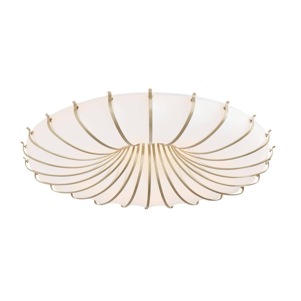 Heritage Chambers Flush Mount – Antique Brass, Steel — view 4