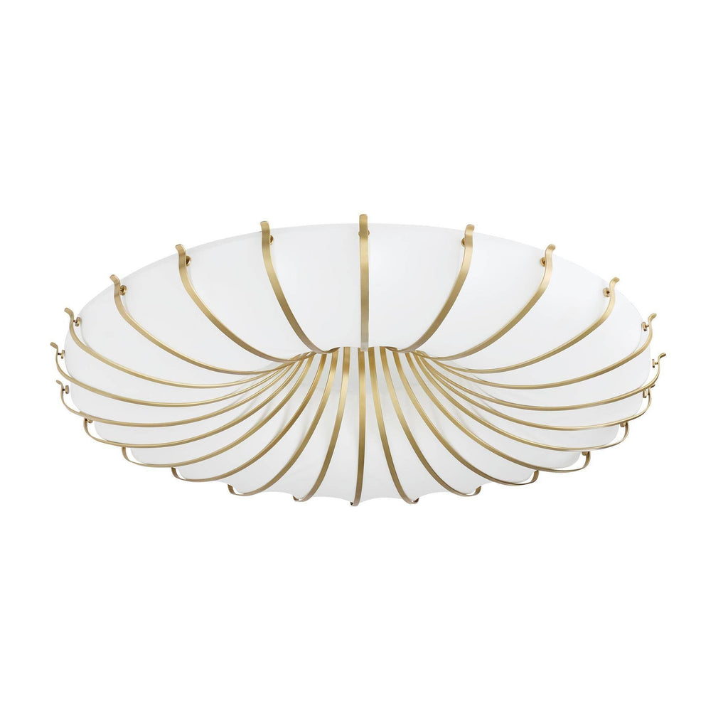 Heritage Chambers Flush Mount – Antique Brass, Steel — view 5