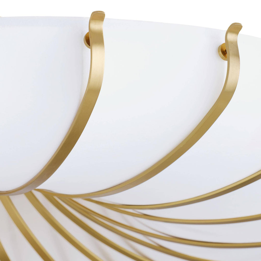 Heritage Chambers Flush Mount – Antique Brass, Steel — view 7
