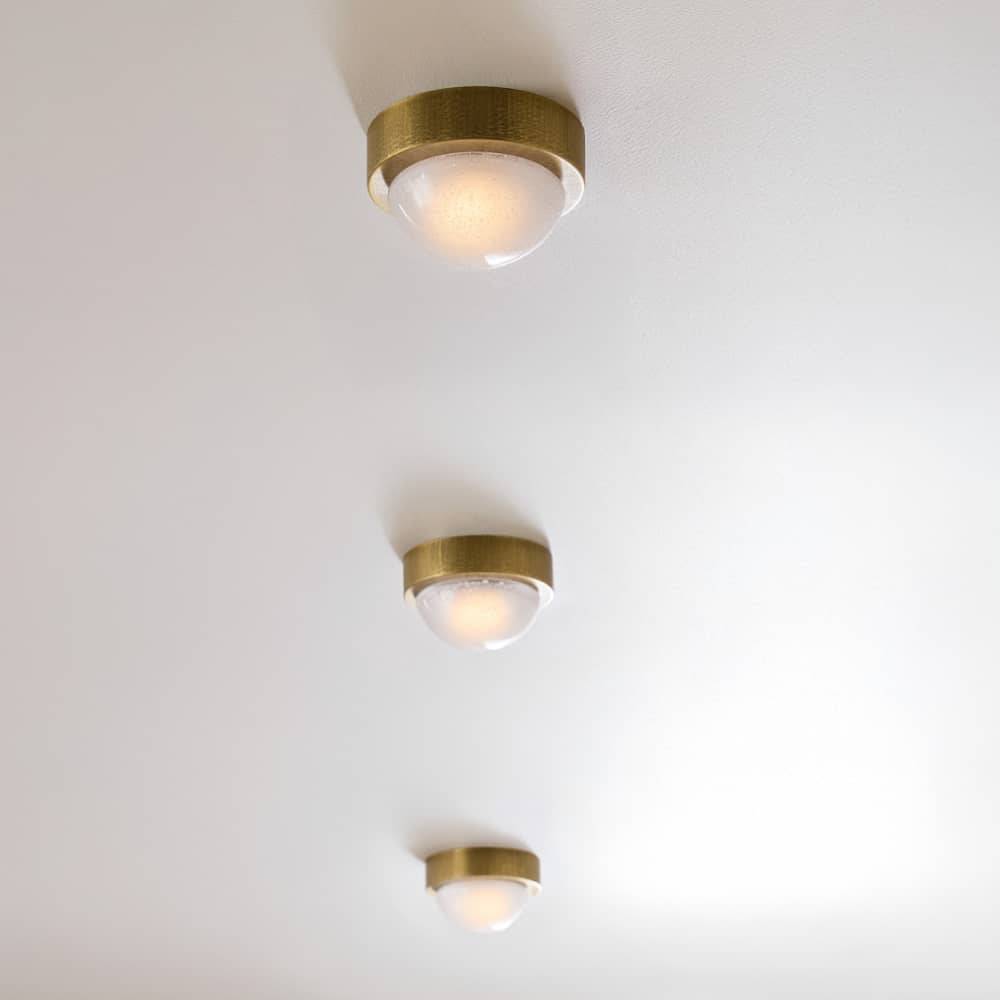 Sculptural Lennon Flush Mount – Gold — view 3