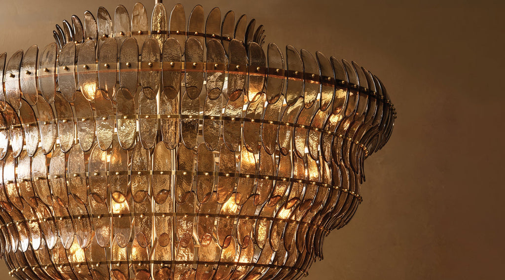 Sculptural Amelia Smoke Glass Round Chandelier – 26" — view 4