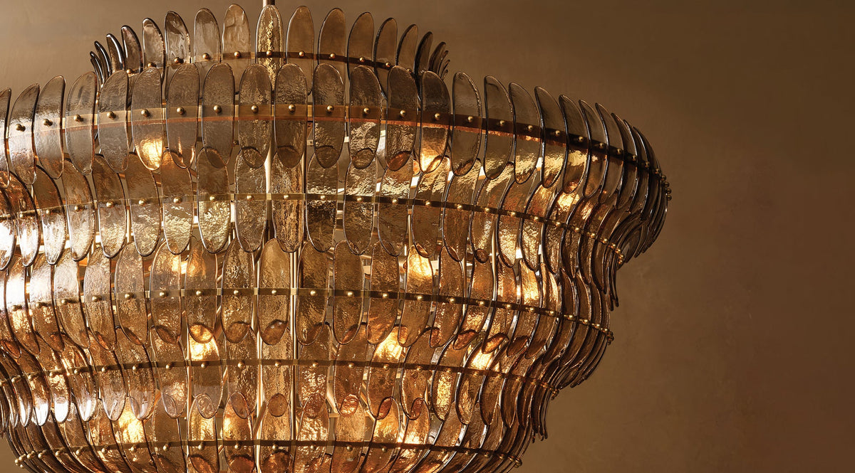Sculptural Amelia Smoke Glass Round Chandelier – 26" — view 4