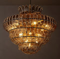 Sculptural Amelia Smoke Round Glass Chandelier — view 1