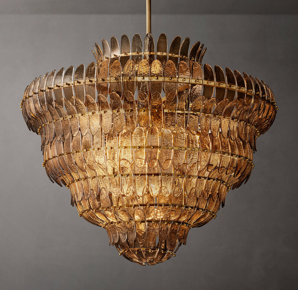 Sculptural Amelia Smoke Glass Round Chandelier – 48" — view 2