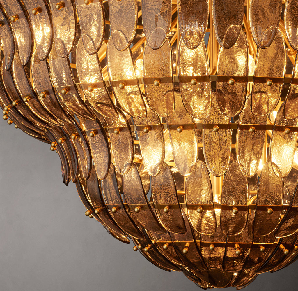 Sculptural Amelia Smoke Glass Round Chandelier – 60" — view 3