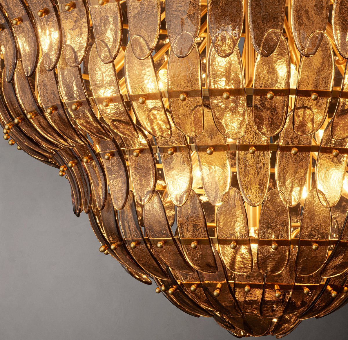 Sculptural Amelia Smoke Glass Round Chandelier – 60" — view 3