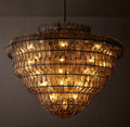 Sculptural Amelia Smoke Round Glass Chandelier — view 1