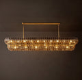 Sculptural Amelia Smoke Glass Linear Chandelier – 90" — view 1