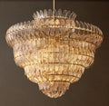 Sculptural Amelia Clear Glass Round Chandelier – 48" — view 1