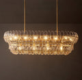 Sculptural Amelia Clear Glass Linear Chandelier – 54" — view 1