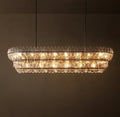 Sculptural Amelia Clear Glass Linear Chandelier – 54" — view 1