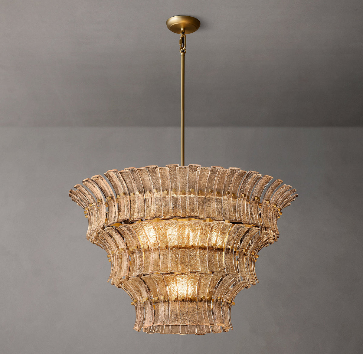 Heritage Romano Smoke Glass Round Chandelier – 36" — view 2