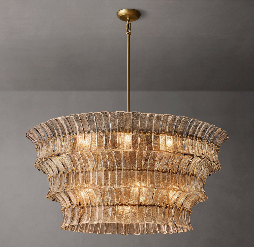Heritage Romano Smoke Glass Round Chandelier – 48" — view 2