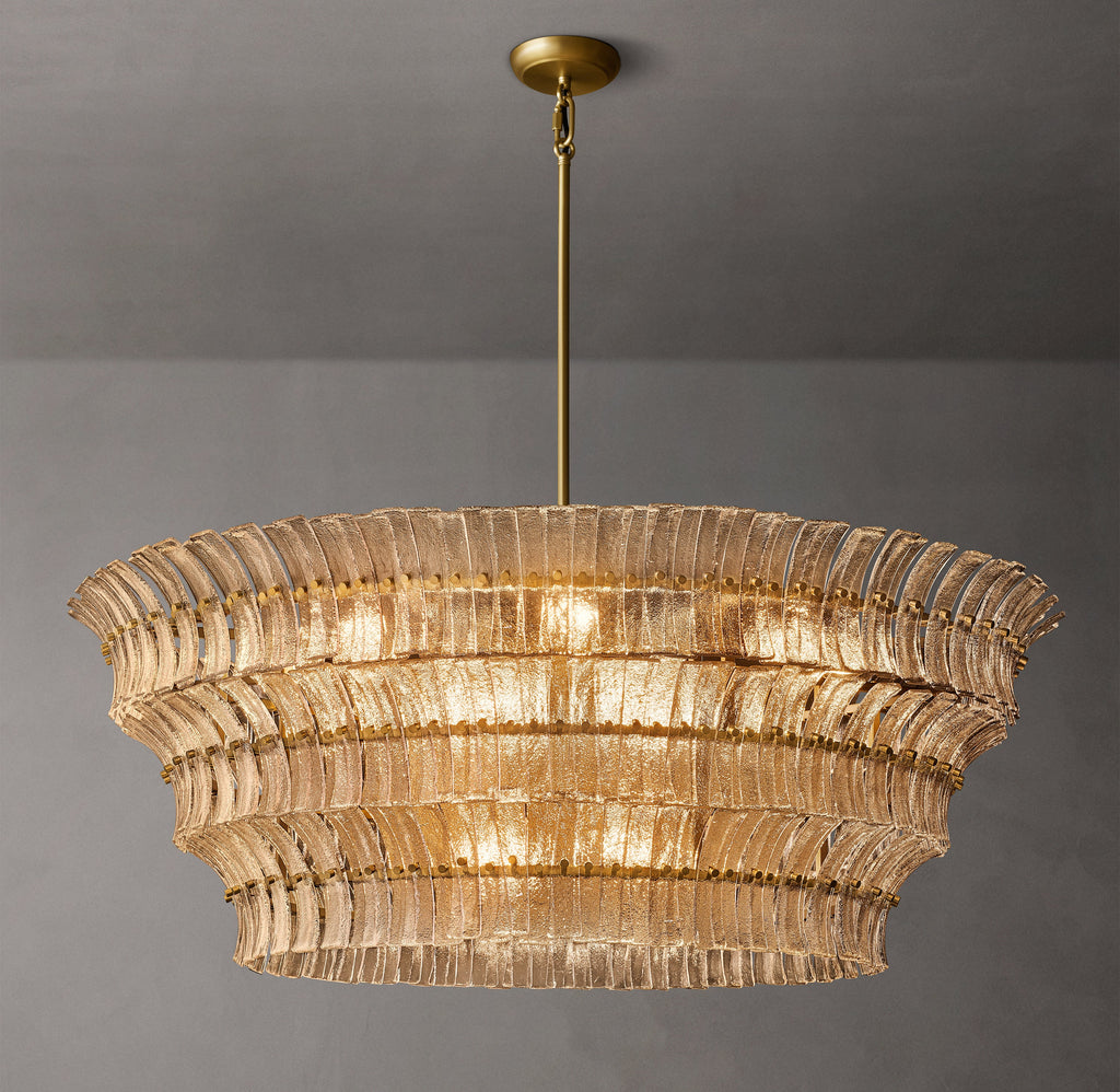 Heritage Romano Smoke Glass Round Chandelier – 60" — view 2