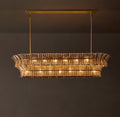 Heritage Romano Smoke Glass Linear Chandelier – 72" — view 1