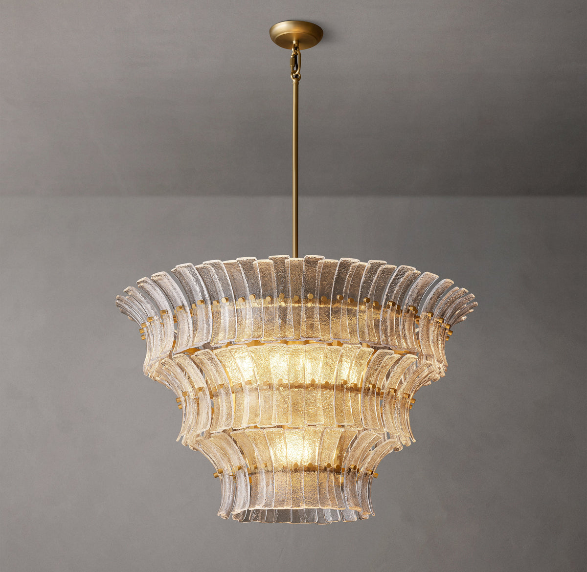 Heritage Romano Clear Glass Round Chandelier – 36" — view 2