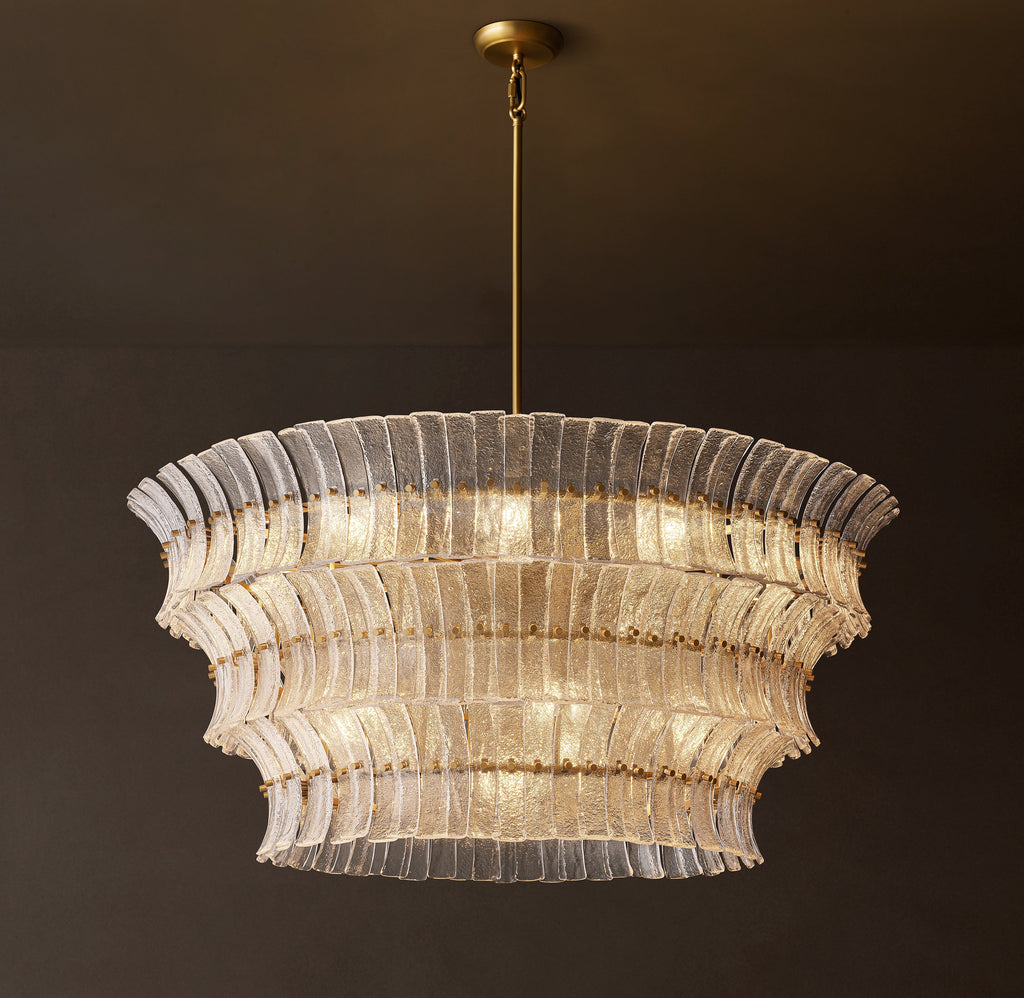 Heritage Romano Clear Glass Round Chandelier – 48" — view 1