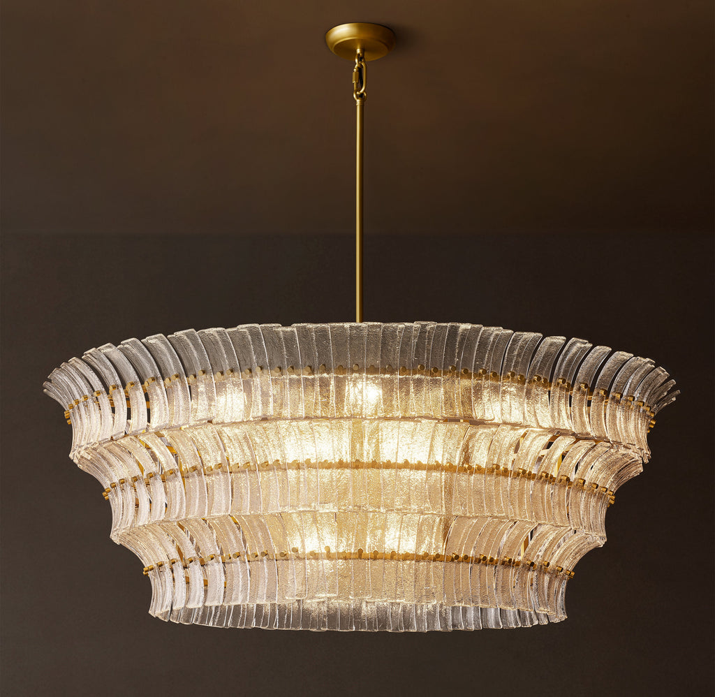 Heritage Romano Clear Glass Round Chandelier – 60" — view 1
