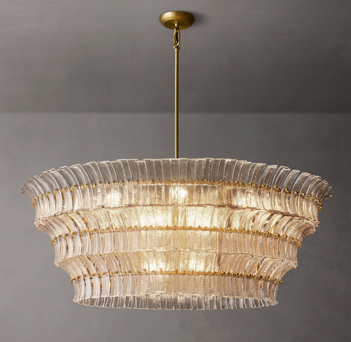 Heritage Romano Clear Glass Round Chandelier – 60" — view 2