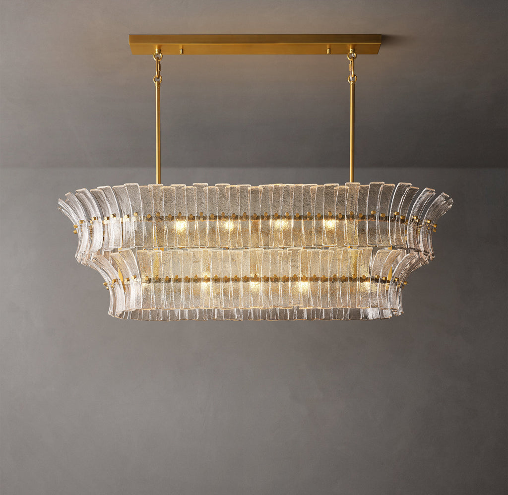 Heritage Romano Clear Glass Linear Chandelier – 54" — view 2
