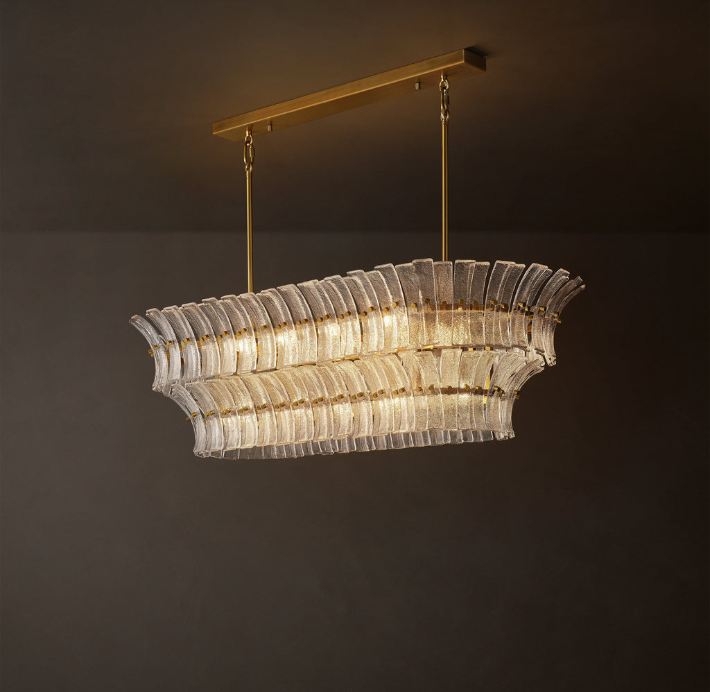 Heritage Romano Clear Glass Linear Chandelier – 54" — view 3
