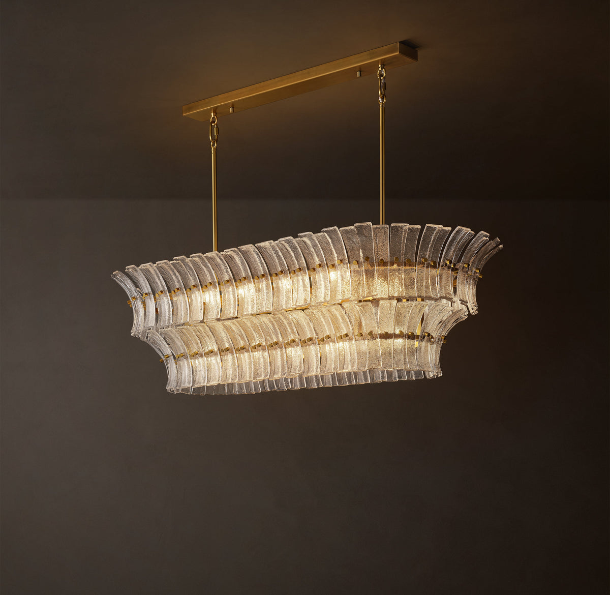 Heritage Romano Clear Glass Linear Chandelier – 54" — view 3