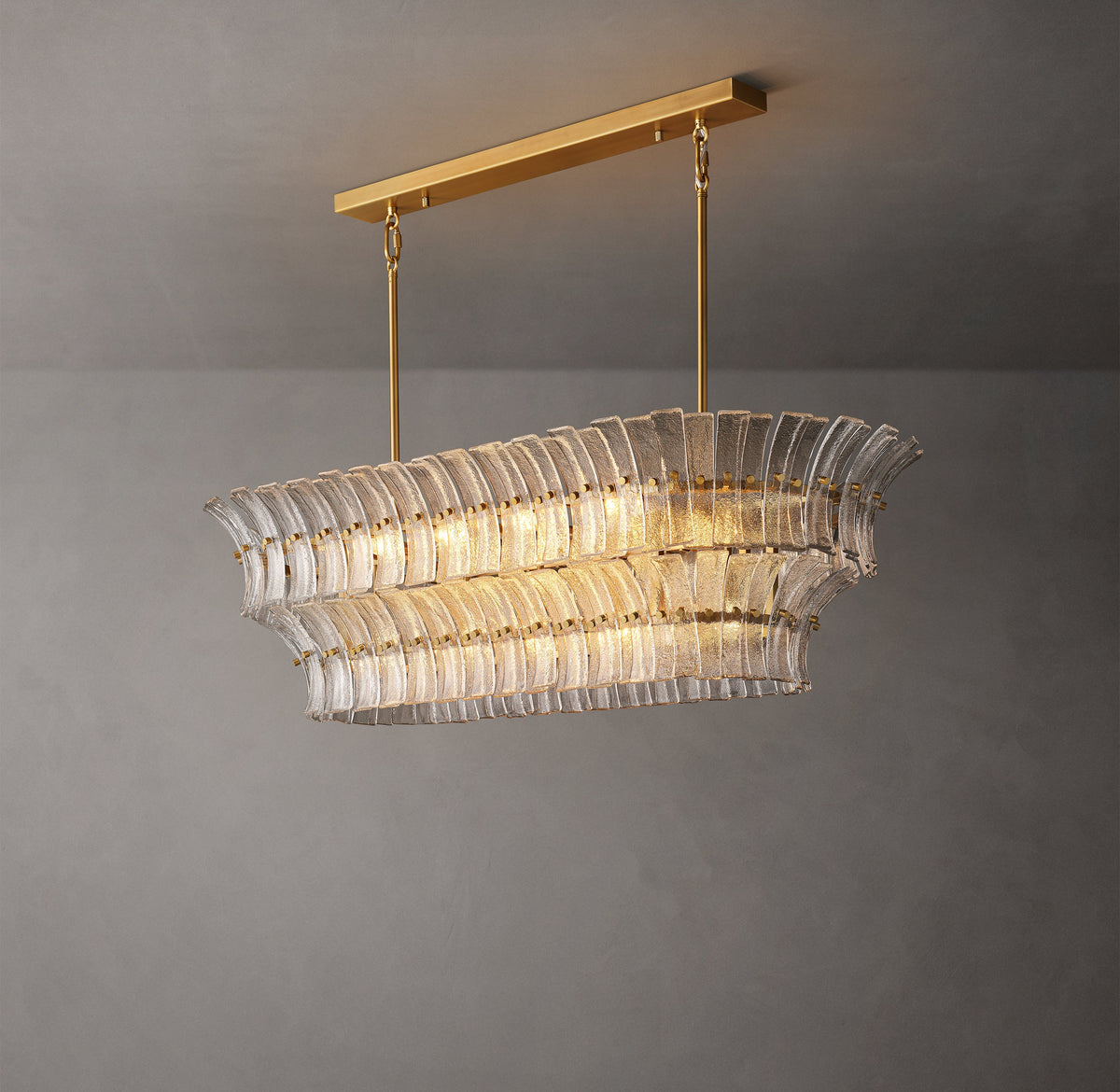 Heritage Romano Clear Glass Linear Chandelier – 54" — view 4