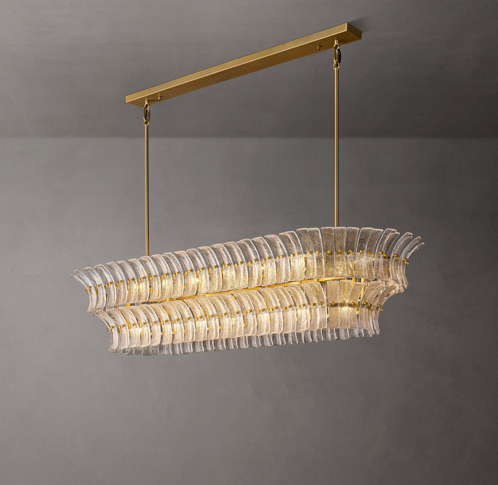 Heritage Romano Clear Glass Linear Chandelier – 72" — view 3