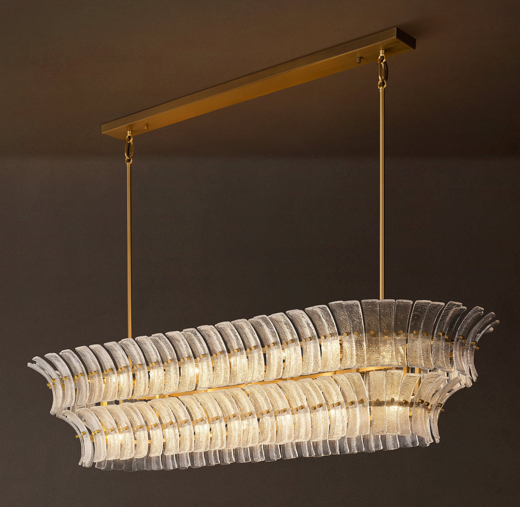 Heritage Romano Clear Glass Linear Chandelier – 72" — view 4