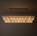 Heritage Romano Clear Glass Linear Chandelier – 90" — view 1