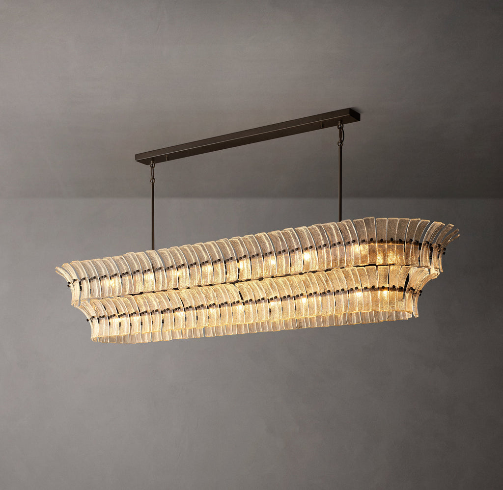 Heritage Romano Clear Glass Linear Chandelier – 90" — view 4