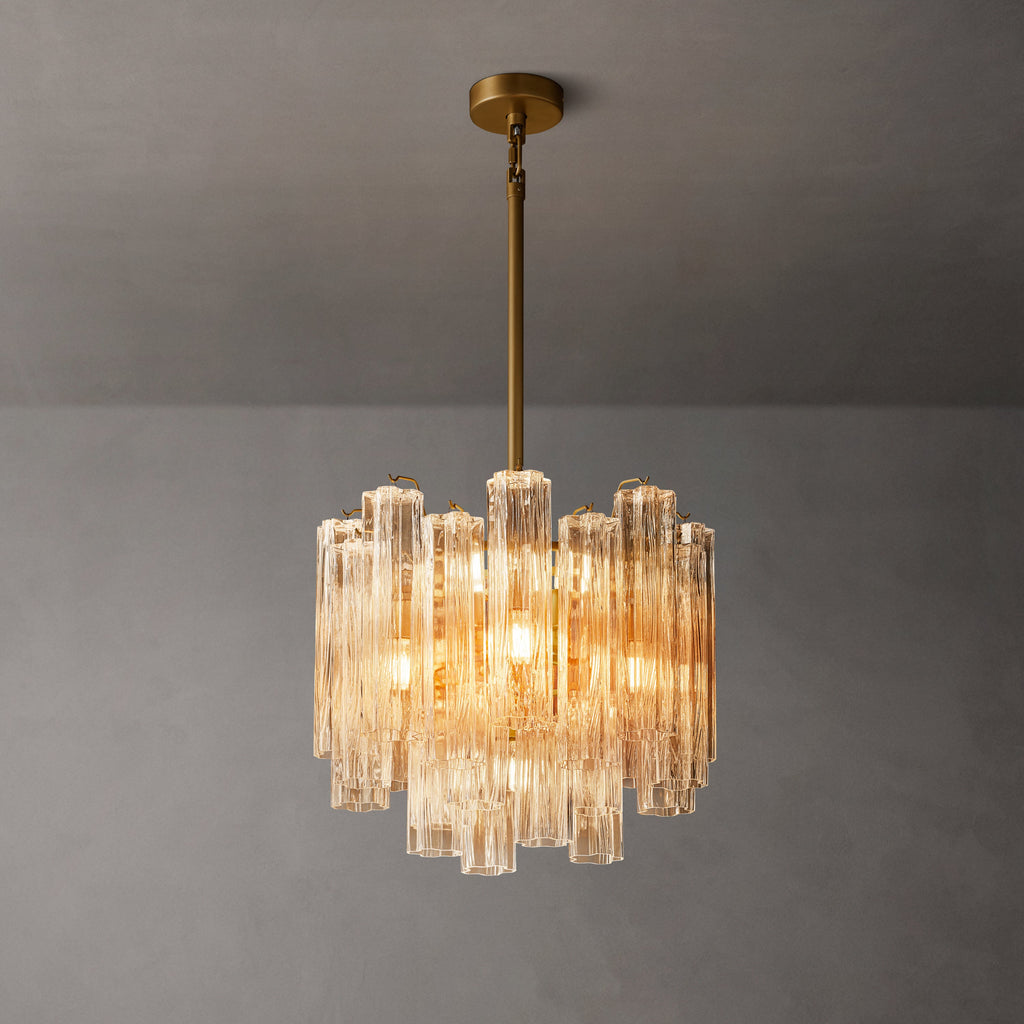 Heritage Tronchi Smoke Glass Round Chandelier – 19" — view 2