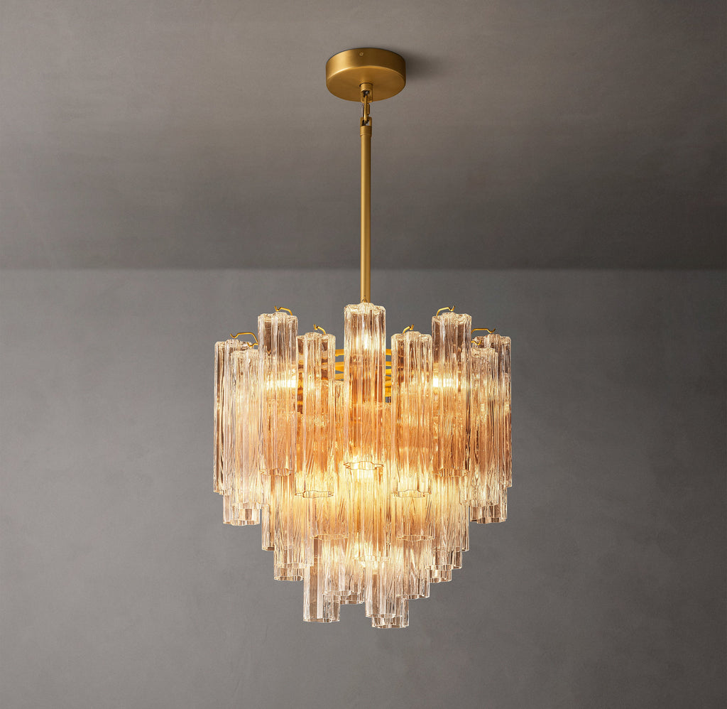 Heritage Tronchi Smoke Glass Round Chandelier – 22" — view 2