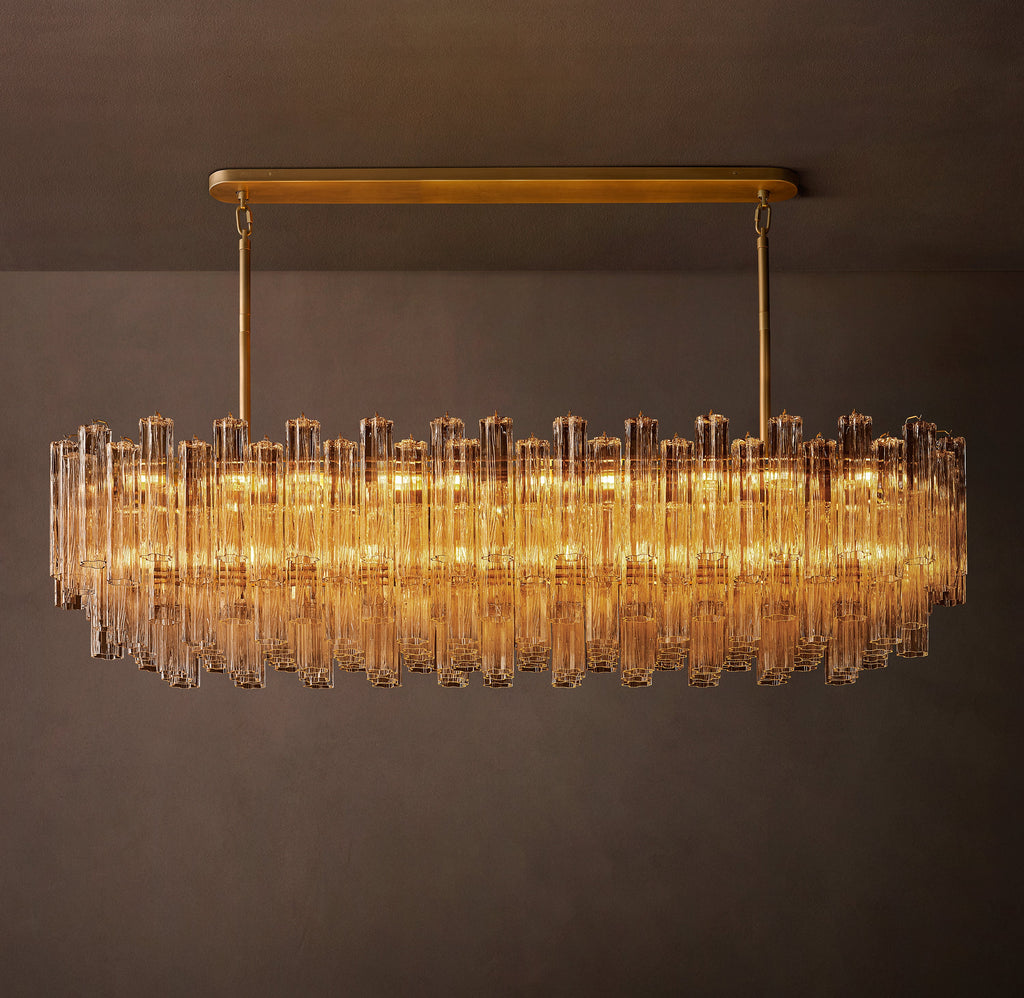 Heritage Tronchi Smoke Glass Linear Chandelier — view 1