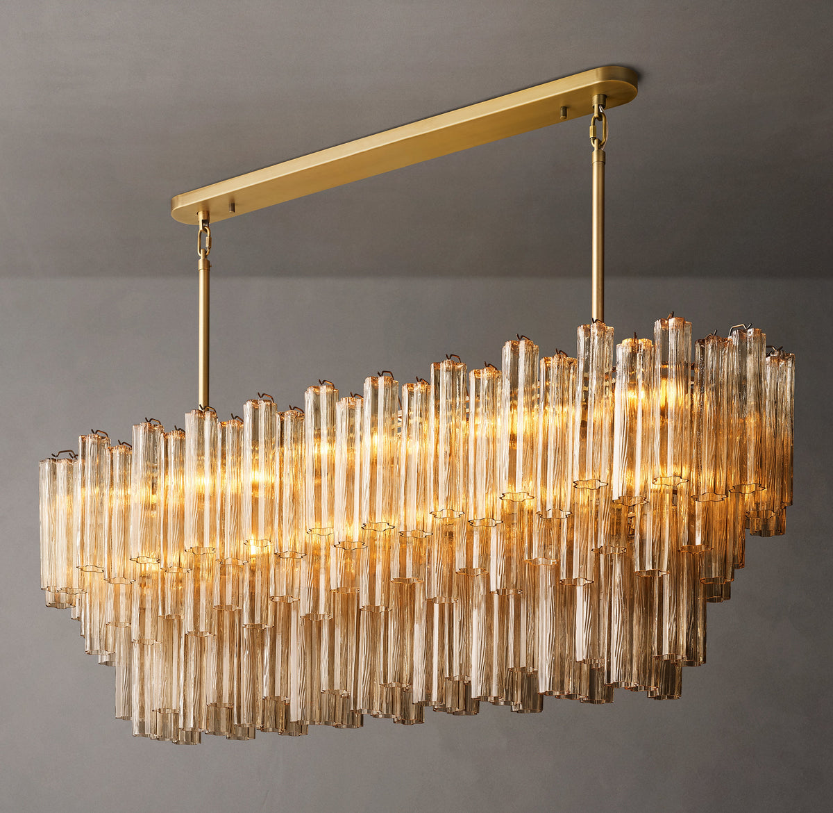 Heritage Tronchi Smoke Glass Linear Chandelier — view 3