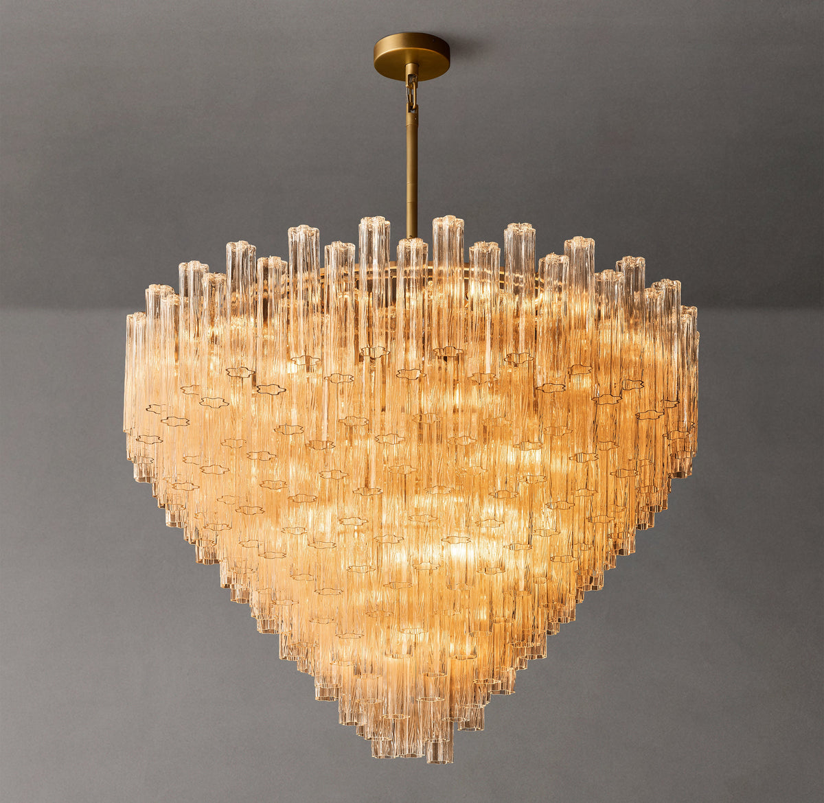 Heritage Tronchi Smoke Glass Round Chandelier – 61" — view 2