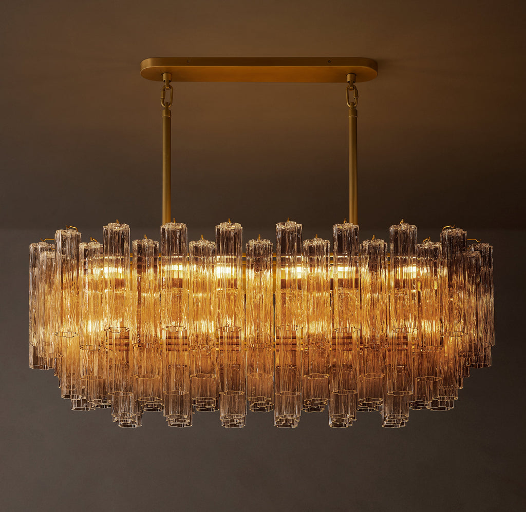 Heritage Tronchi Smoke Glass Linear Chandelier — view 1