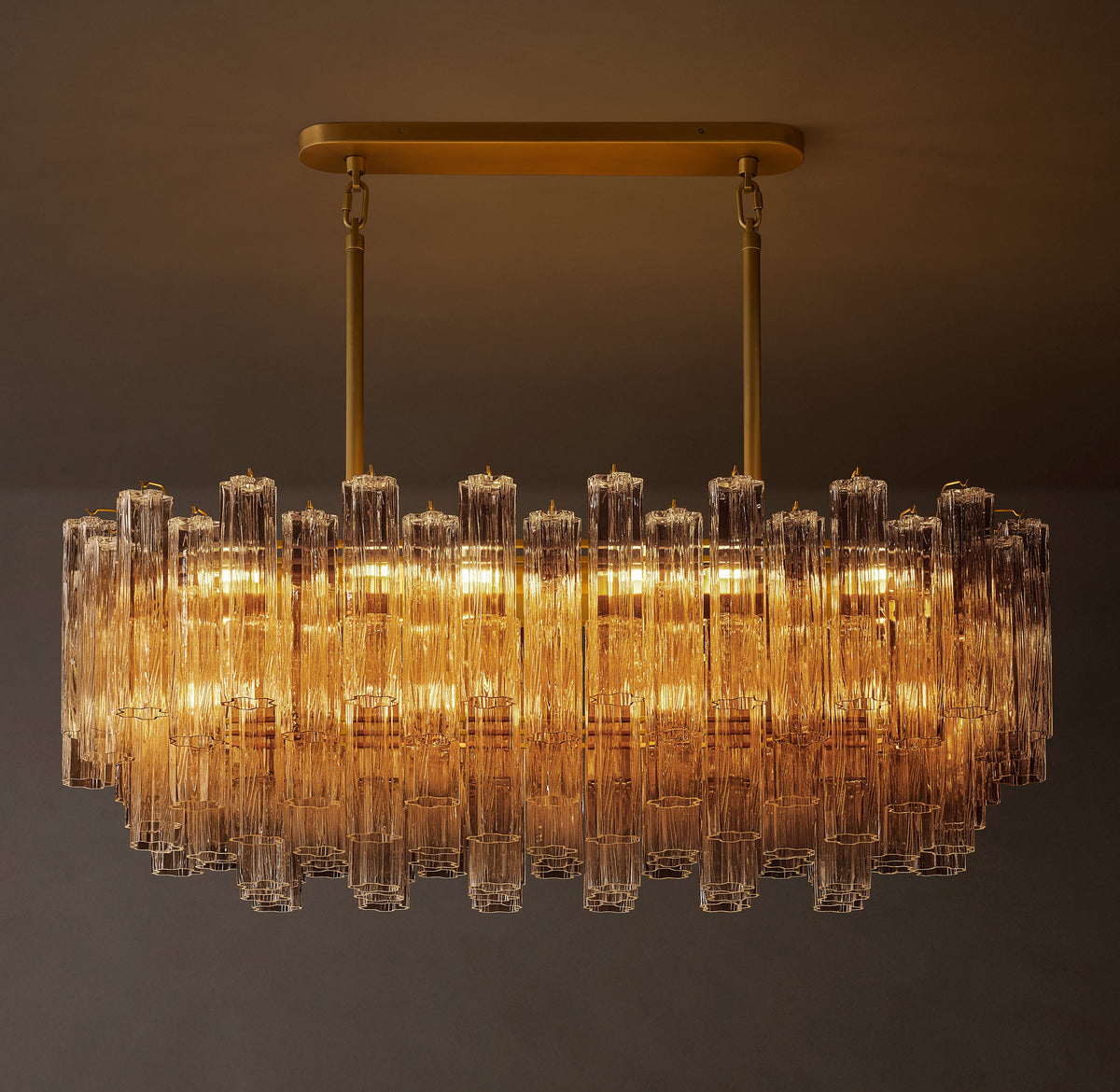 Heritage Tronchi Smoke Glass Linear Chandelier — view 1